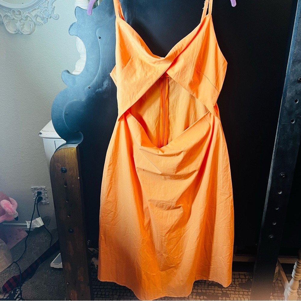 Orange cupshe Sleeveless Dress XL